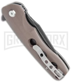 Bestech Knives Arctic Liner Lock Knife Brown G-10 - Black Stonewash Plain -Knives Sale Online Shop Bestech Knives Arctic LL FDE Black SW BHQ 118761 jr side large