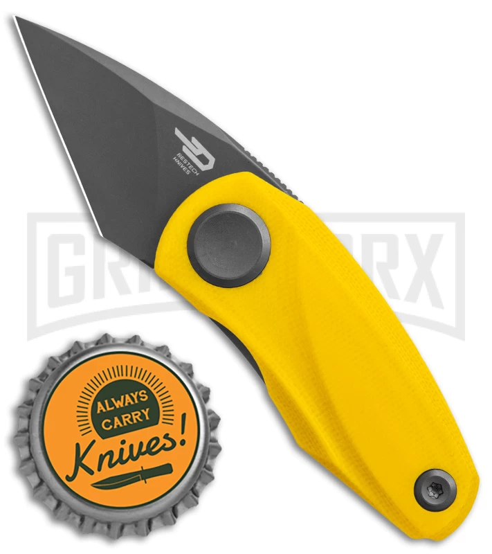Bestech Knives Tulip Yellow G-10 Folding Knife - Gray Plain 4 Bestech Knives Tulip Yellow G-10 Folding Knife - Gray Plain - Image 4