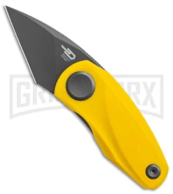 Bestech Knives Tulip Yellow G-10 Folding Knife - Gray Plain