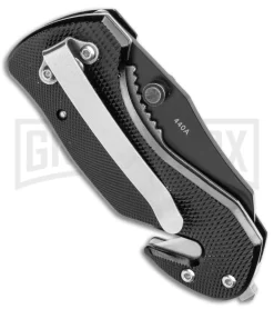Boker Magnum Compact Rescue Black Liner Lock Knife - Black Serrated -Knives Sale Online Shop Boker Magnum Compact Rescue LL Black BHQ 40385 jr side large