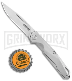 Boker Magnum Shiny EDC Slip Joint Folding Knife - Satin Plain -Knives Sale Online Shop Boker Magnum Shiny EDC SJ SS Satin 01SC086 BHQ 120663 jr bottlecap large