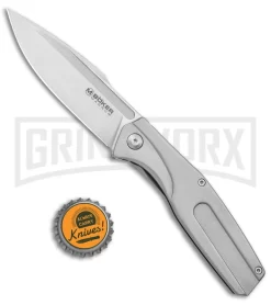 Boker Magnum The Milled One Steel Folding Knife - Satin Plain -Knives Sale Online Shop Boker Magnum The Milled One FL Satin BHQ 136007 jr bottlecap large