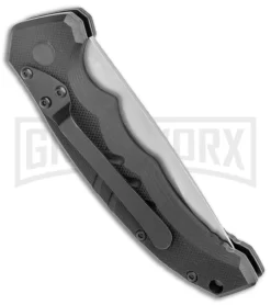 Boker Plus Intention II Automatic Folding Knife Black - Stonewash Drop Point -Knives Sale Online Shop Boker Plus Intention Black Auto SW 01B0482 BHQ 115756 jr side large