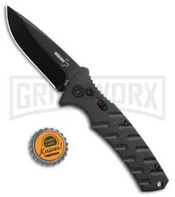 Boker Plus Strike Automatic Knife - Drop Point Black Plain -Knives Sale Online Shop Boker Plus Strike Bowie Auto Black 01BO433NSOI BHQ 97031 jr bottlecap large