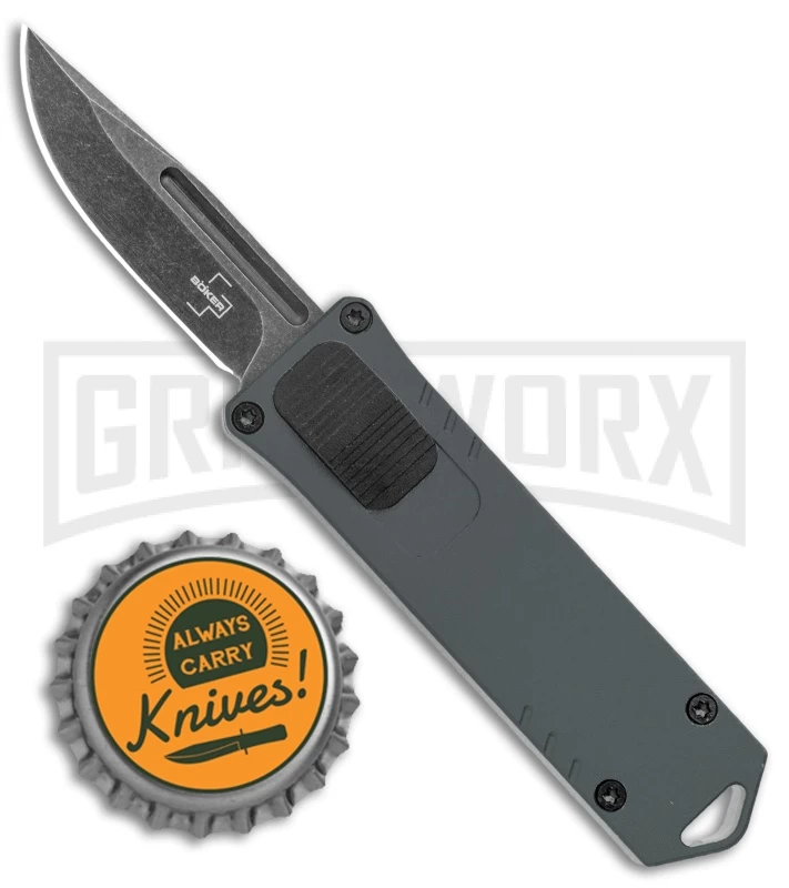 Boker Plus USB OTF Black Automatic Knife Aluminum - Gray SW Plain 4 Boker Plus USB OTF Black Automatic Knife Aluminum - Gray SW Plain - Image 4