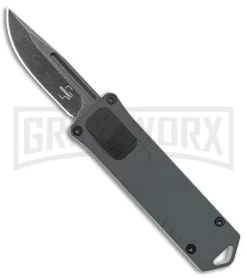 Boker Plus USB OTF Black Automatic Knife Aluminum - Gray SW Plain