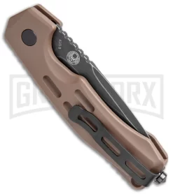 Boker Thunder Storm Automatic Knife Coyote - Blackwash Plain -Knives Sale Online Shop Boker Thunder Storm Auto Coyote Blak SW BHQ 110586 jr bottlecap large