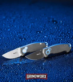 Boker Vox Kompakt CA Legal Automatic Knife - Drop Point Black Plain -Knives Sale Online Shop Boker Vox Kompakt CA Legal Automatic Knife Black BHQ 95711 kp blue web large 1