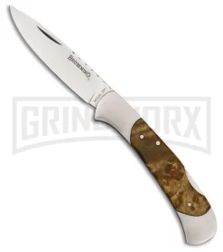 Browning Browning Lil Partner Brown Burlwood Lockback Pocket Knife