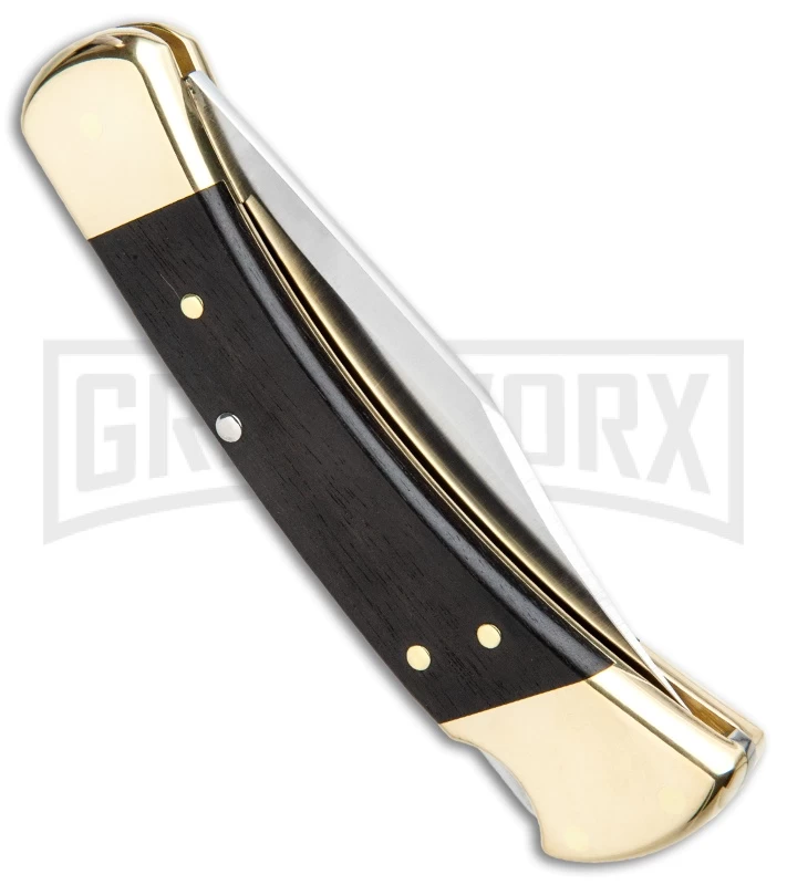 Buck Knives Buck 110 Automatic Ebony Lockback Knife - Satin Plain 3 Buck Knives Buck 110 Automatic Ebony Lockback Knife - Satin Plain - Image 3