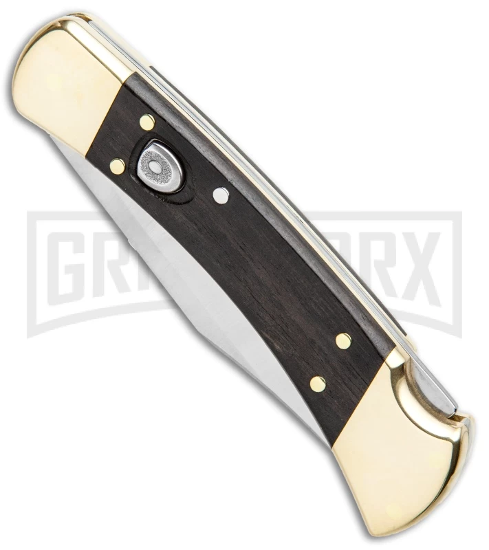 Buck Knives Buck 110 Automatic Ebony Lockback Knife - Satin Plain 2 Buck Knives Buck 110 Automatic Ebony Lockback Knife - Satin Plain - Image 2