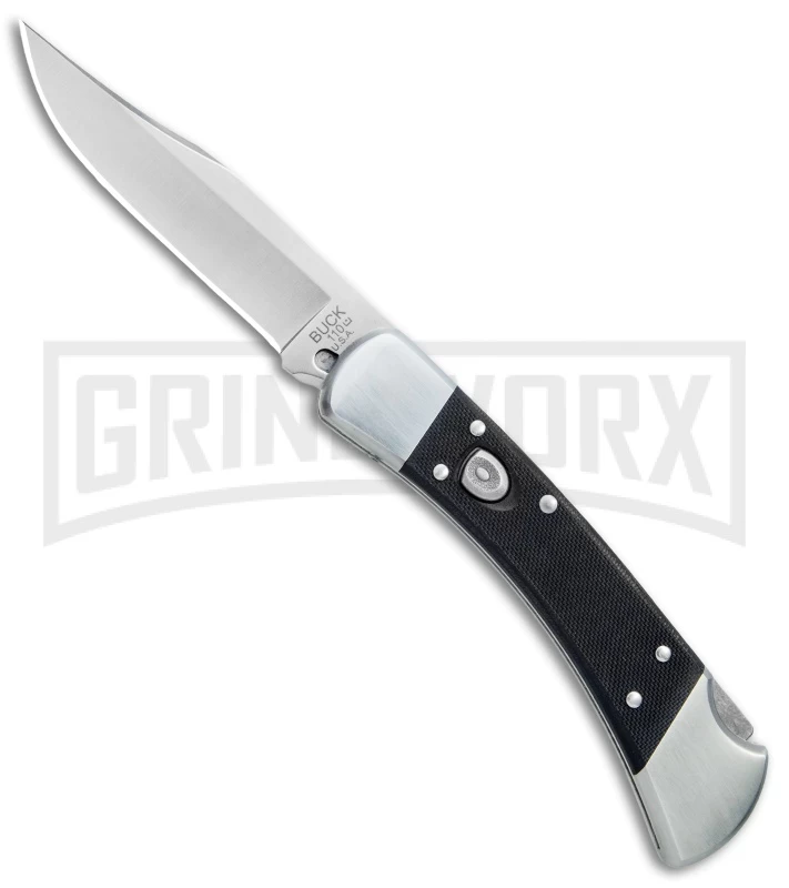 Buck Knives Buck 110 Elite Automatic Black G-10 Lockback Knife - Satin Plain 1 Buck Knives Buck 110 Elite Automatic Black G-10 Lockback Knife - Satin Plain