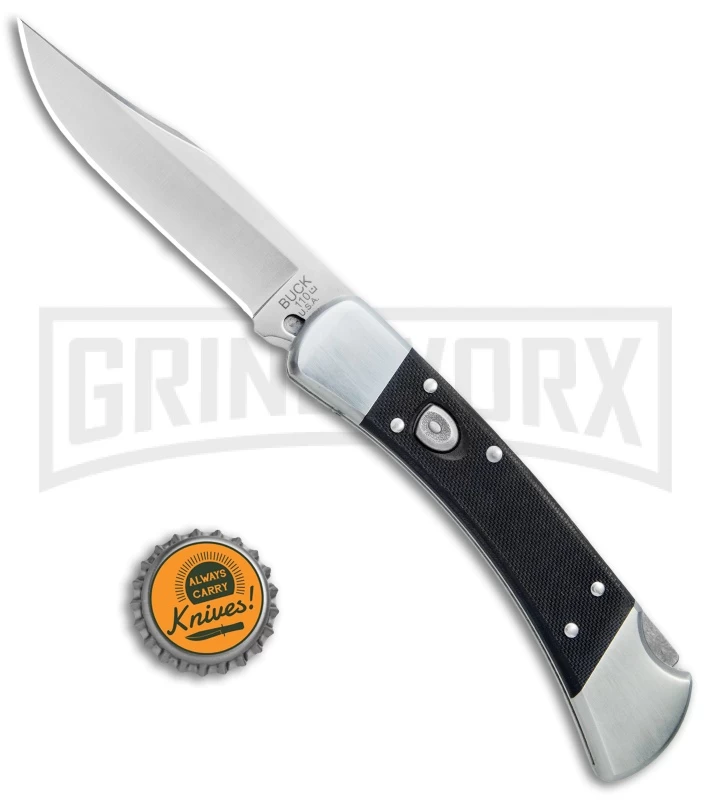 Buck Knives Buck 110 Elite Automatic Black G-10 Lockback Knife - Satin Plain 4 Buck Knives Buck 110 Elite Automatic Black G-10 Lockback Knife - Satin Plain - Image 4