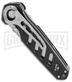 Buck Knives Buck Black Alpha Crosslock Knife W/ Saw & Gut Hook Blade 0183BKS1-B -Knives Sale Online Shop Buck 183 Alpha Crosslock black saw gut hook satin 0183BKS1 BHQ 66587 er side large