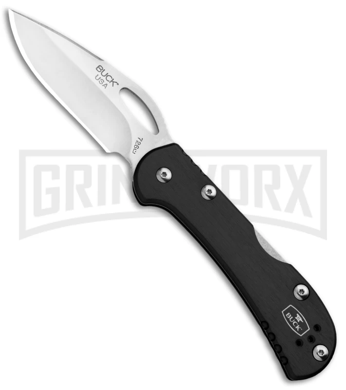 Buck Knives Buck Mini SpitFire Black Folding Knife - Satin Plain 1 Buck Knives Buck Mini SpitFire Black Folding Knife - Satin Plain