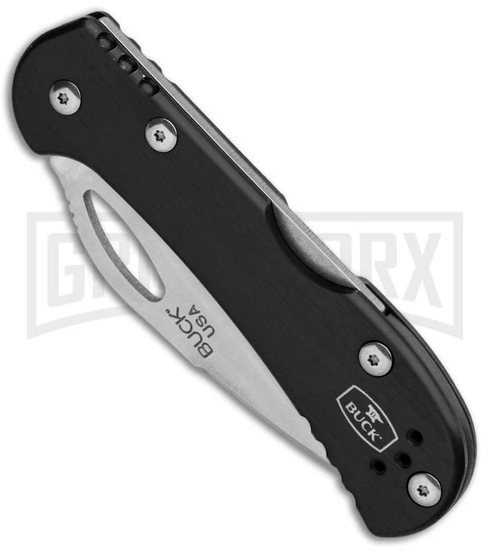 Buck Knives Buck Mini SpitFire Black Folding Knife - Satin Plain 2 Buck Knives Buck Mini SpitFire Black Folding Knife - Satin Plain - Image 2