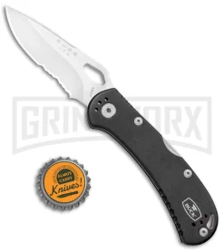Buck Knives SpitFire Black Folding Knife - Satin Serr -Knives Sale Online Shop Buck SpitFire LB Black Satin Serr 0722BKX1 BHQ 92991 jr bottlecap large