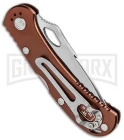 Buck Knives SpitFire Brown Folding Knife - Satin Plain -Knives Sale Online Shop Buck SpitFire LB Brown Satin 0722BRS BHQ 92989 jr side large