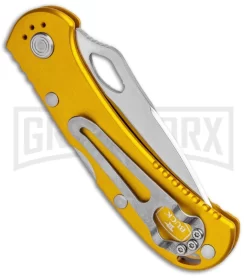 Buck Knives SpitFire Yellow Folding Knife - Satin Plain -Knives Sale Online Shop Buck SpitFire LB Yellow Satin 0722YWS1 BHQ 92986 jr side large