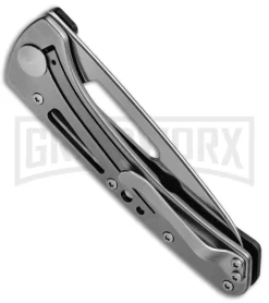 Buck Knives Buck Vertex Black Aluminum Folding Knife - Satin Plain -Knives Sale Online Shop Buck Vertex Black Alum 0418BKS B BHQ 66591 jr side large