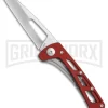 Buck Knives Buck Vertex Red Aluminum Folding Knife - Satin Plain