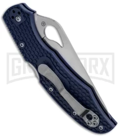 Byrd Cara Cara 2 Blue FRN Folding Knife - Satin Serr -Knives Sale Online Shop Byrd Cara Cara 2 LB Blue FRN Satin Serr BY03PSBL2 BHQ 89815 jr side large