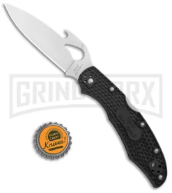 Byrd Cara Cara 2 Folding Knife Black FRN W/ Emerson Wave Opener - Satin Plain -Knives Sale Online Shop Byrd Cara Cara 2 LB Emerson Opener FRN Satin BY03PBK2W BHQ 97443 jr bottlecap large
