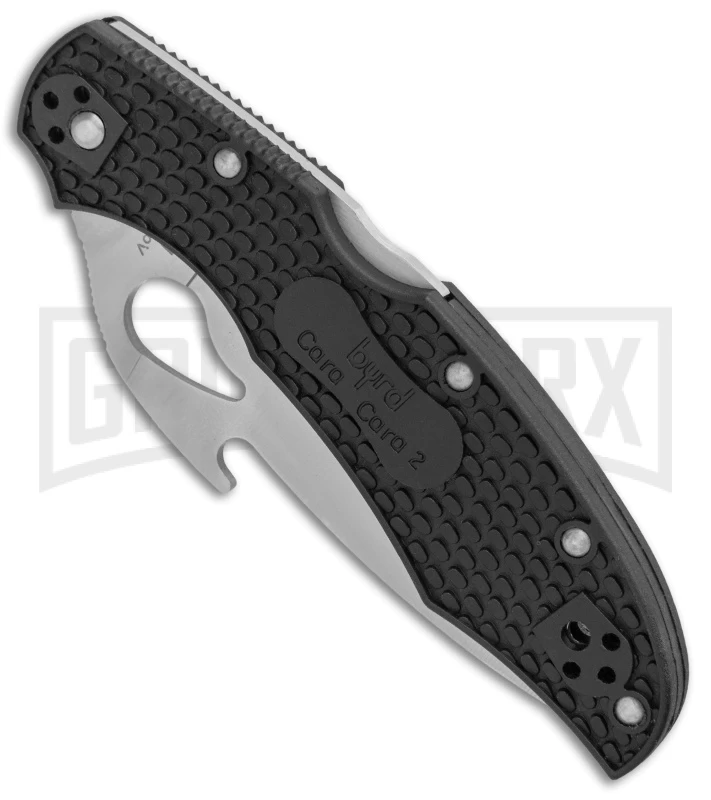 Byrd Cara Cara 2 Folding Knife Black FRN W/ Emerson Wave Opener - Satin Serr 2 Byrd Cara Cara 2 Folding Knife Black FRN W/ Emerson Wave Opener - Satin Serr - Image 2