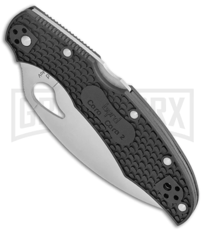Byrd Cara Cara 2 Folding Knife Black FRN Wharncliffe - Satin Serr 2 Byrd Cara Cara 2 Folding Knife Black FRN Wharncliffe - Satin Serr - Image 2