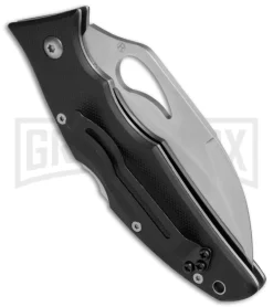 Byrd Crossbill Black G-10 Folding Knife - Satin Full Serr -Knives Sale Online Shop Byrd Crossbill LB Black G 10 Satin Full Serr BY07GS BHQ 7365 jr side large