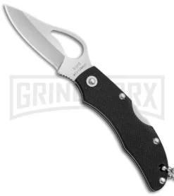 Byrd Finch Black G-10 Folding Knife - Satin Plain