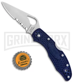 Byrd Meadowlark 2 Blue FRN Folding Knife - Satin Serr -Knives Sale Online Shop Byrd Meadowlark 2 LB Blue FRN Satin Serr BY04PSBL2 BHQ 90283 jr bottlecap large