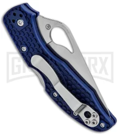 Byrd Meadowlark 2 Blue FRN Folding Knife - Satin Serr -Knives Sale Online Shop Byrd Meadowlark 2 LB Blue FRN Satin Serr BY04PSBL2 BHQ 90283 jr side large