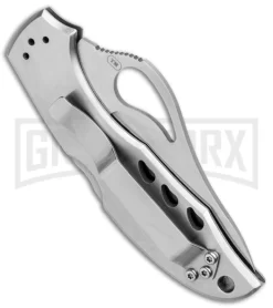 Byrd Meadowlark Stainless Steel Folding Knife - Satin Serr -Knives Sale Online Shop Byrd Meadowlark LB SS Satin Serr BY04PSCP BHQ 97669 jr side large