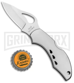 Byrd Robin Stainless Steel Folding Knife - Satin Plain -Knives Sale Online Shop Byrd Robin LB SS Satin BY10PCP BHQ 97672 jr bottlecap large