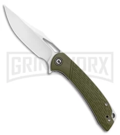 CIVIVI Dogma OD Green G-10 Liner Lock Knife - Satin Plain