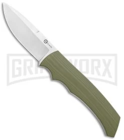 CIVIVI M2 Backup OD Green G10 Fixed Blade Knife Drop Point Satin S/E W/Sheath