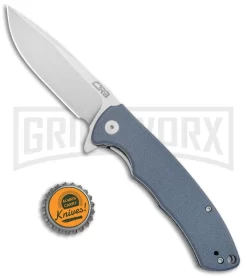 CJRB Cutlery Taiga Gray Liner Lock Knife - Stonewash Plain -Knives Sale Online Shop CJRB Cutlery Taiga LL Blue G 10 D2 SW BHQ 102529 jr bottlecap large