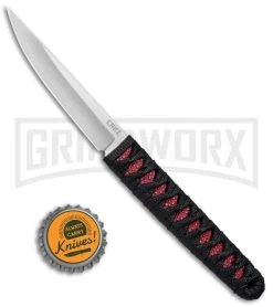 CRKT Burnley Obake Red Nylon Fixed Blade Knife - Satin Plain -Knives Sale Online Shop CRKT Burnley Obake Red Satin 2367RSC BHQ 72437 jr bottlecap large