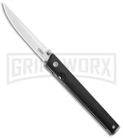 CRKT CEO Black GRN Liner Lock Knife - Satin Plain