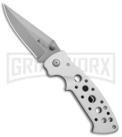 CRKT Crawford Kasper Professional Gray Folding Knife - Gray Plain