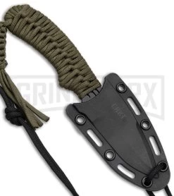 CRKT Thunder Strike Fixed Blade Neck Knife - Black Plain -Knives Sale Online Shop CRKT Crawford Thunder Strike Neck Green Paracord Black BHQ 27278 jr sheath large