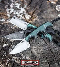 CRKT Folts Minimalist Green Fixed Blade Knife - Clip Point Bead Blast Plain -Knives Sale Online Shop CRKT Folts Minimalist Bowie Neck Knife Black Green Micarta Bead Blast 2387 BHQ 7033 kp log web large
