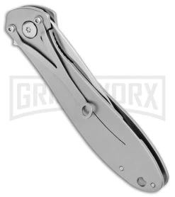 CRKT Large Eros Stainless Steel Folding Knife - Satin Plain -Knives Sale Online Shop CRKT Ken Onion Large Eros SS FL Satin 456XXP BHQ 21375 jr side large