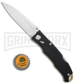 CRKT Lake Laredo Black G-10 Folding Knife - Satin Plain -Knives Sale Online Shop CRKT Lake Laredo LB Black G 10 Satin 7265 BHQ 76581 jr bottlecap large