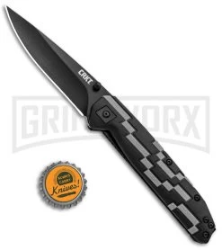 CRKT 7020 Lerch Hyperspeed Outburst 3.6" Assisted Knife Black - Drop Point -Knives Sale Online Shop CRKT Lerch Hyperspeed Outburst Assited Black Black 7020 BHQ 92314 jr bottlecap large
