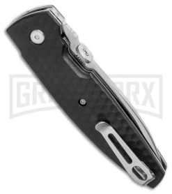 CRKT Lucas Burnley Aux Black Folding Knife - Satin Plain -Knives Sale Online Shop CRKT Lucas Burnley Aux Liner Lock Folding Knife Black 3.25 Satin 1220 BHQ 51815 LS Side large