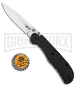 CRKT Offbeat II Lockback Knife Black GRN - Satin Drop Point -Knives Sale Online Shop CRKT Offbeat II LB Black GRN Satin 7760 BHQ 92295 jr bottlecap large