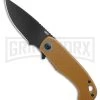 CRKT P.S.D. II Tan G-10 Asssited Opening Liner Lock Knife - Black Plain