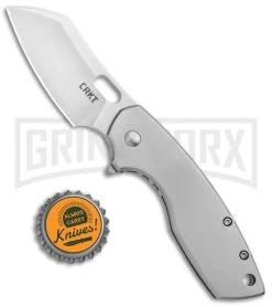 CRKT Pilar Large Stainless Steel Frame Lock Flipper Knife - Satin Plain -Knives Sale Online Shop CRKT Pilar Large FL SS Satin 5315 BHQ 92276 jr bottlecap large